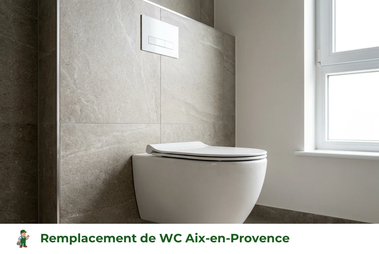 Remplacement de WC à Aix-en-Provence