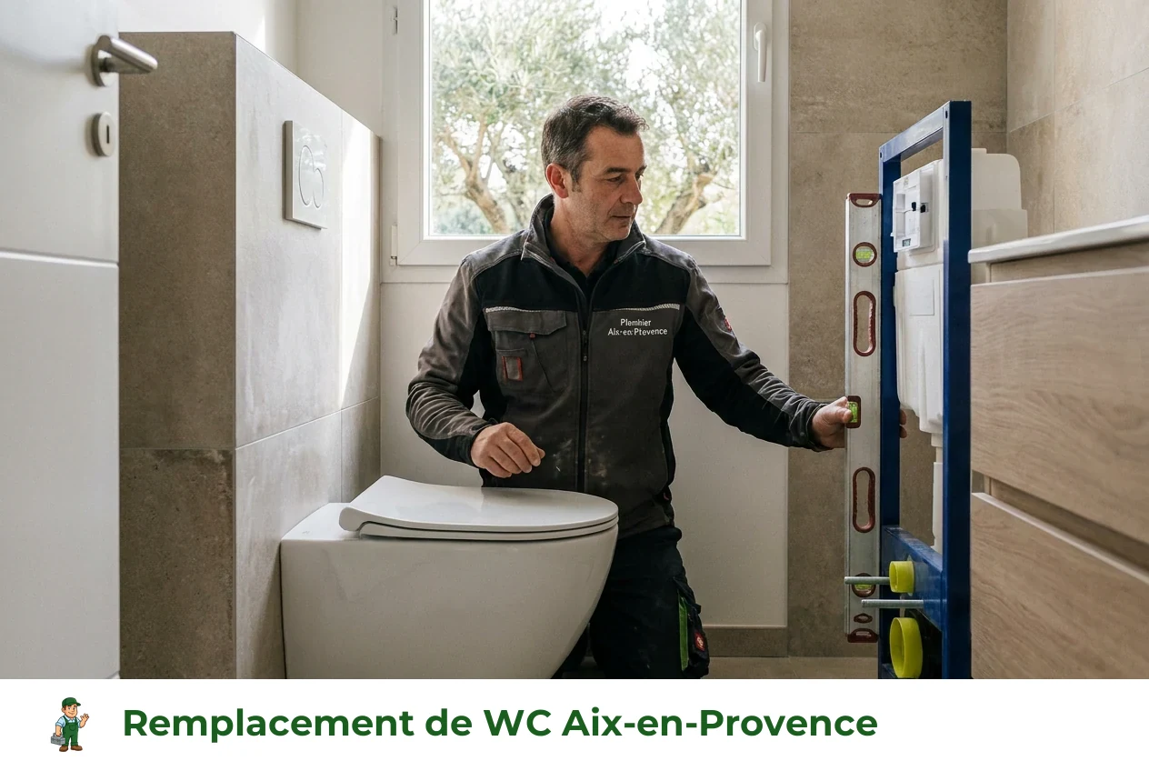 Remplacement de WC à Aix-en-Provence